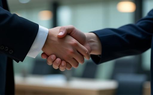 Una stretta di mano che simboleggia un'assunzione di successo.